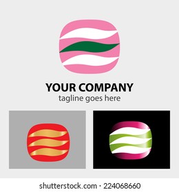 Abstract colorful logo design element wave vector 