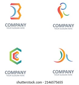 Abstract Colorful Logo Design Elements