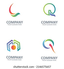 Abstract Colorful Logo Design Elements