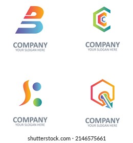 Abstract Colorful Logo Design Elements