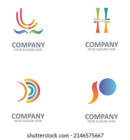 Abstract Colorful Logo Design Elements