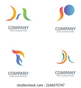 Abstract Colorful Logo Design Elements