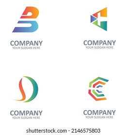 Abstract Colorful Logo Design Elements