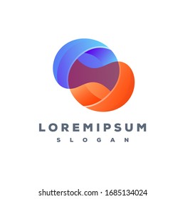 Abstract colorful logo design ready to use