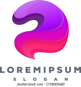 Abstract colorful logo design ready to use