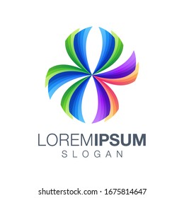 abstract colorful logo design template