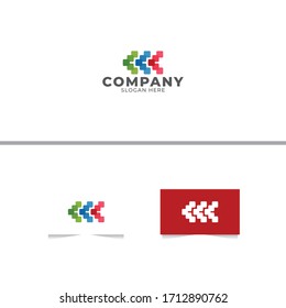 Plantilla de diseño de logotipos en color abstracto