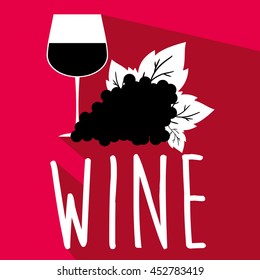 Abstract colorful logo design template. Wine bottle and glass vector icon. Concept for bar menu, party, alcohol drinks, celebration holidays.