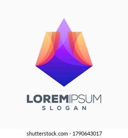 abstract colorful logo design vector