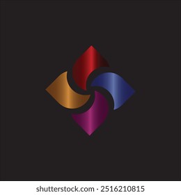 Abstract colorful logo fully editable vector template