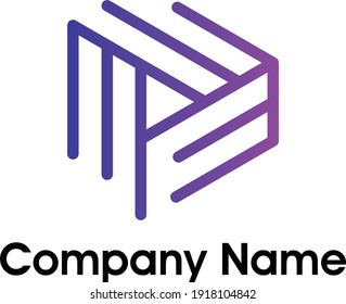 Abstract, colorful logo of letter "E". suitable for businesses related with education, technology, development, constructions.