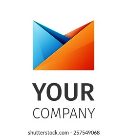 Abstract colorful logo on a white background, excellent vector illustration, EPS 10