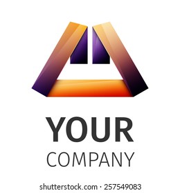 Abstract colorful logo on a white background, excellent vector illustration, EPS 10