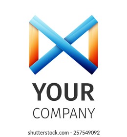 Abstract colorful logo on a white background, excellent vector illustration, EPS 10