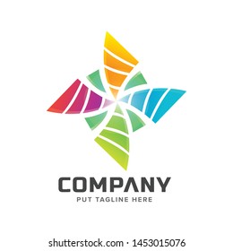 Abstract colorful logo template for business