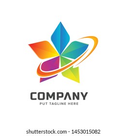 Abstract colorful logo template for business