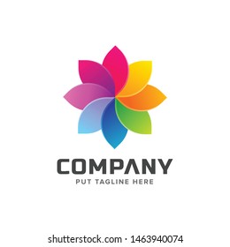 Abstract colorful logo template for business
