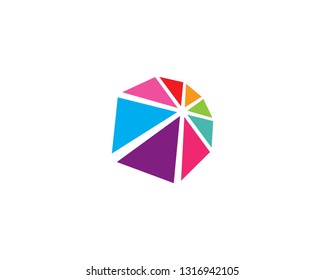 Abstract colorful logo template vector 