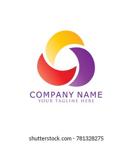 Color Circle Abstract Shape Logo Letter Stock Vector (Royalty Free ...