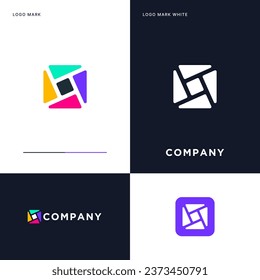 abstract colorful logo Vector Icon Illustration Design