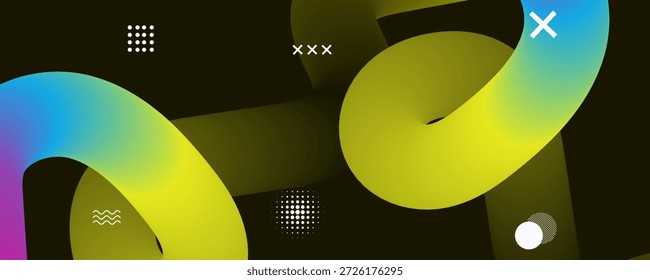 Projeto de movimento de loop colorido abstrato para arte criativa e moderna