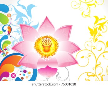 abstract colorful lotus background vector illustration
