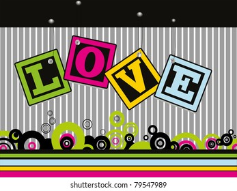 abstract colorful love tag concept background