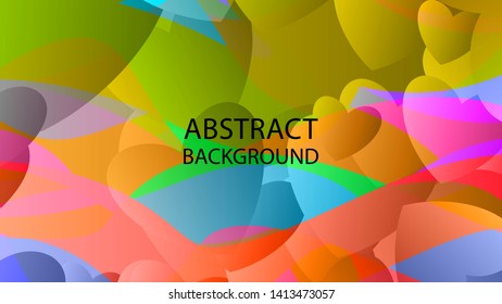Abstract Colorful Love Wave Background Vector Illustration