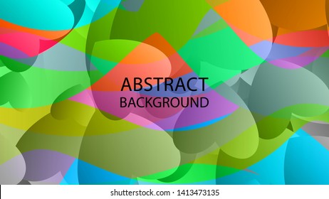 Abstract Colorful Love Wave Background Vector Illustration