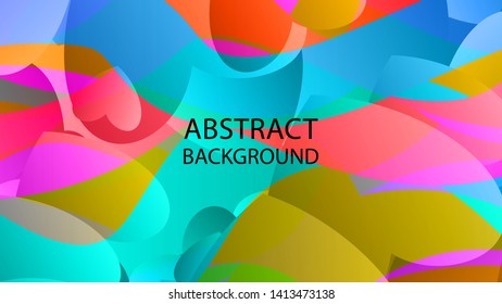 Abstract Colorful Love Wave Background Vector Illustration