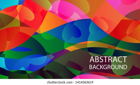 Abstract Colorful Love Wave Background Vector Illustration