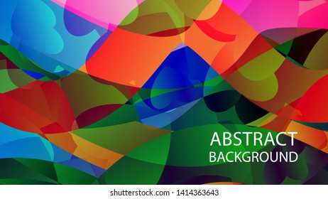 Abstract Colorful Love Wave Background Vector Illustration