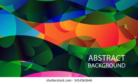Abstract Colorful Love Wave Background Vector Illustration