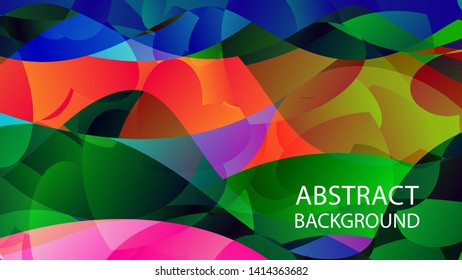 Abstract Colorful Love Wave Background Vector Illustration