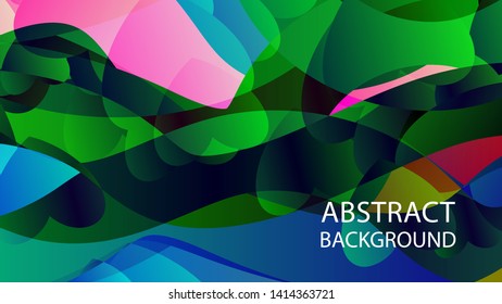 Abstract Colorful Love Wave Background Vector Illustration