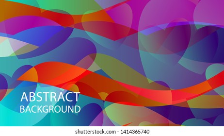 Abstract Colorful Love Wave Background Vector Illustration