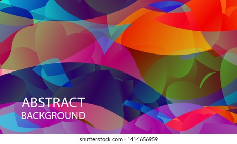 Abstract Colorful Love Wave Background Vector Illustration
