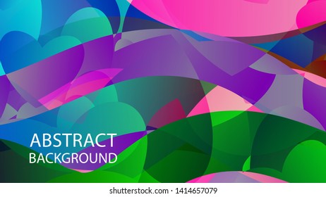 Abstract Colorful Love Wave Background Vector Illustration
