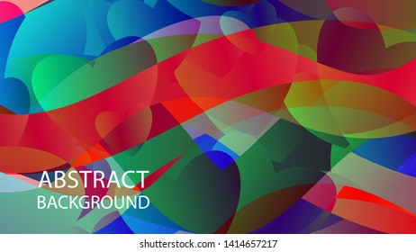 Abstract Colorful Love Wave Background Vector Illustration

