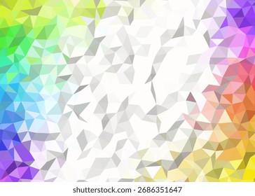 Fondo de polietileno bajo colorido abstracto, fondo geométrico abstracto, fondo de triángulo abstracto