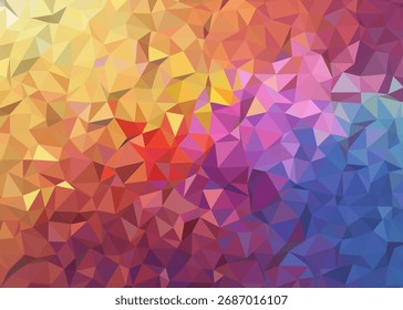 Fondo de polietileno bajo colorido abstracto, fondo geométrico abstracto, fondo de triángulo abstracto