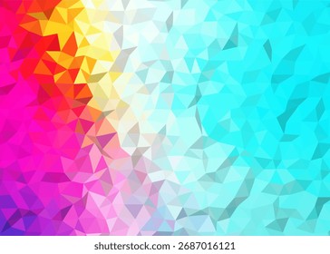abstrakter bunter Low-Poly-Hintergrund, abstrakter geometrischer Hintergrund, abstrakter Dreieckshintergrund
