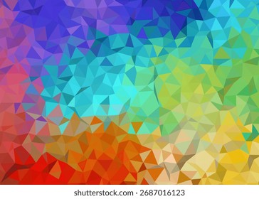 Fondo de polietileno bajo colorido abstracto, fondo geométrico abstracto, fondo de triángulo abstracto