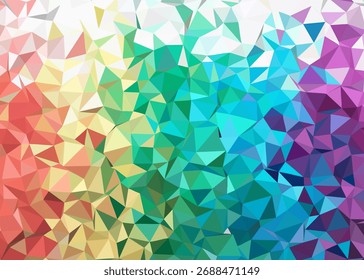Fondo de polietileno bajo colorido abstracto, fondo geométrico abstracto, fondo de triángulo abstracto	