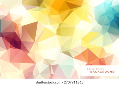 abstrakter und bunter Low-Poly-Textur-Hintergrund für modernen Präsentationsvektor