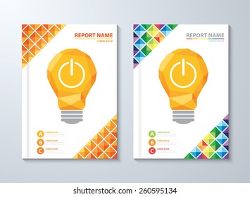 Abstract colorful low polygon background. Cover design template layout in A4 size for annual report, brochure, flyer, Vector illustration