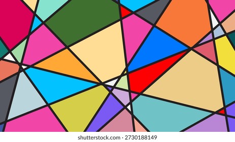 Abstrakte bunte Low-Polygon-Dreiecke Mosaik Muster Hintergrund. Abstraktes Mosaik.