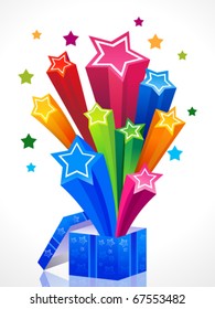 abstract colorful magic box vector illustration