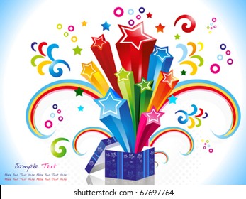 abstract colorful magic box vector illustration