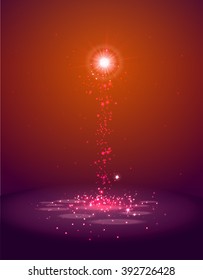 Abstract  colorful magic light background with light. Vector illustration.